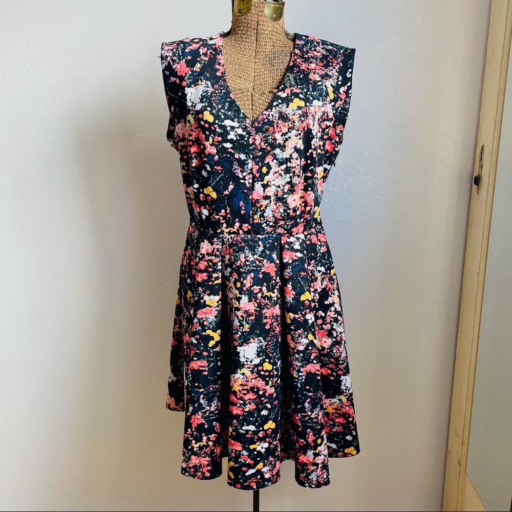 Belle Sky Printed Floral Dress